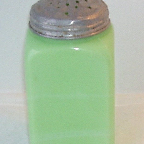 Green Jadite Pepper Shaker McKee