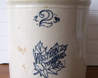 2 Gallon Personalized Stoneware Crock Adirondack 