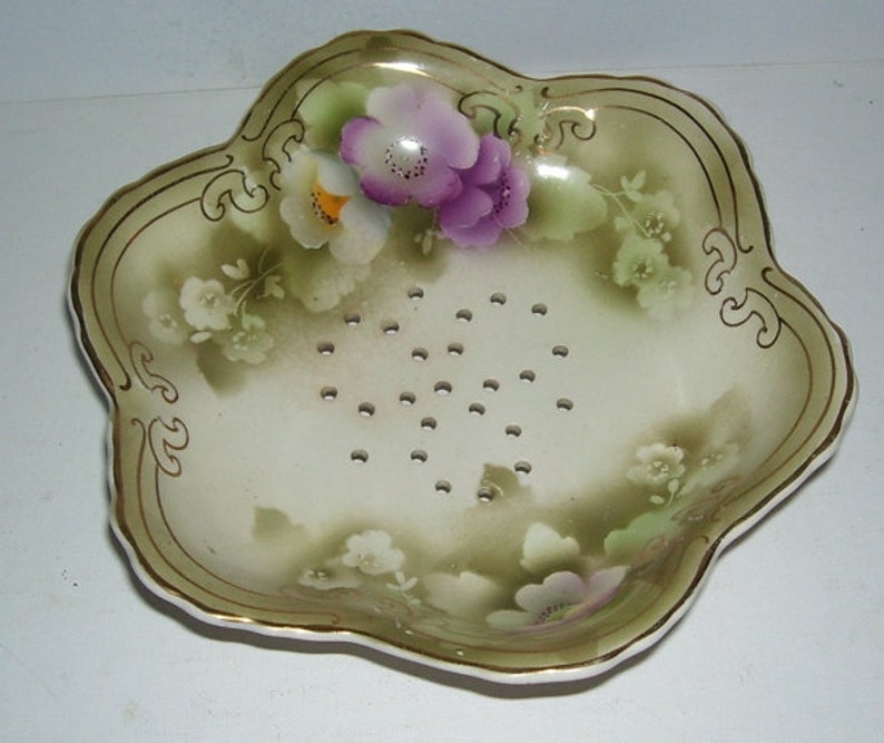 Footed Porcelain Soap Dish With Drainage Holes in the Bottom Etsy