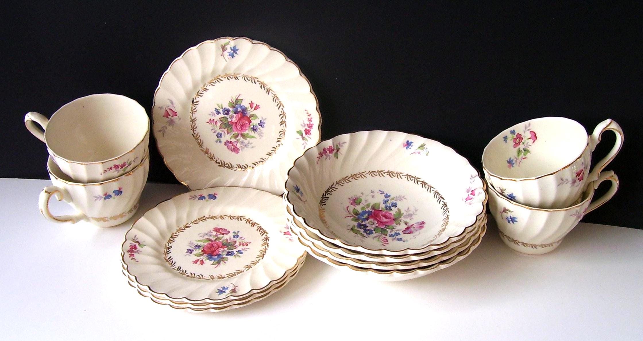 希少 イギリス製 ヴィンテージ Myott ミヨット 食器セット 6枚セット Olde Chelsea Myott Staffordshire England China - Etsy