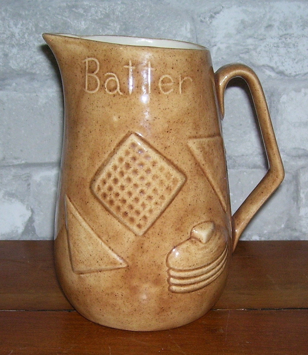 Vintage Small Batter Pitcher Vintage Kitchen Cream Pitcher Pancake