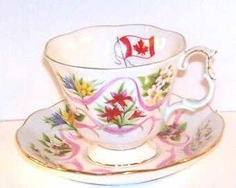 Canada Royal Albert Bone china England Teacup and Saucer,