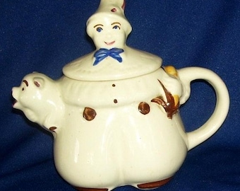 Shawnee Tom The Pipers Son Pig Teapot, Coffee Pot, Tea Pot,