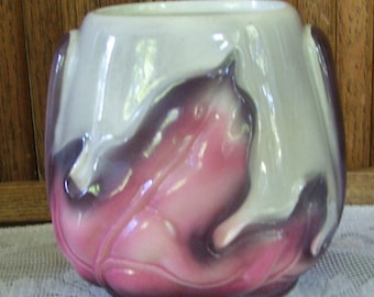 Royal Copley Oak Leaf Pottery Vase, Harmony Lane Planter