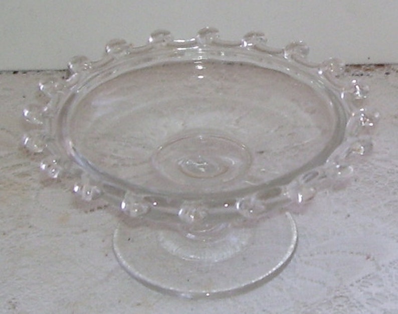 Vintage Heisey Pedestal Glass Lariat Nut or Candy Dish Home Etsy