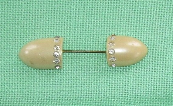 Vintage Lucite Ladies Stick Pin with Rhinestones,… - image 2
