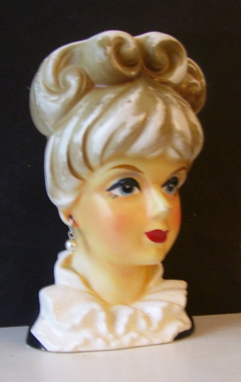 Rubens Lady Head Vase Planter Vintage Ceramic Head Vase Etsy