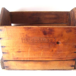 Antique Wood Storage Box – Handmade Tool Crate, Man Cave Decor