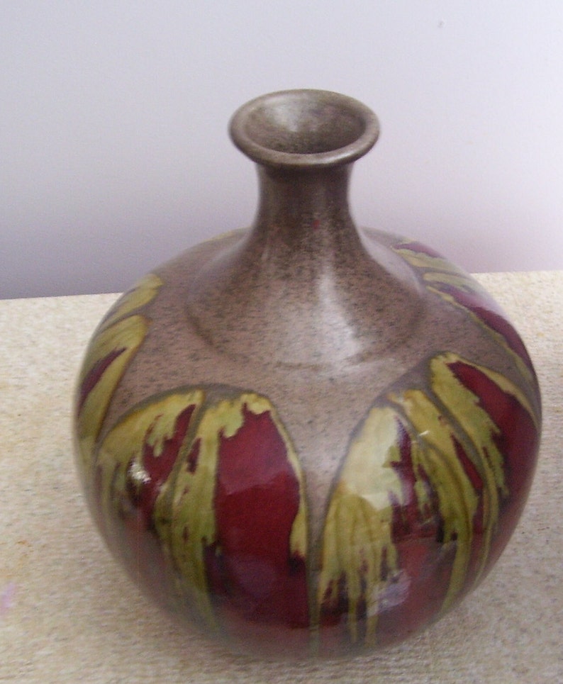Hand Thrown Drip Glaze Pottery Colorful Vase - Western Decor - Etsy