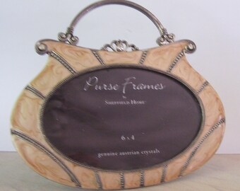 Purse Frames by Sheffield Home, Enameled Frame/ 6x4/ Genuine Austrian Crystals