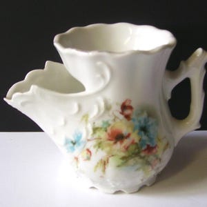 Porcelain Scuttle Shaving Mug - Barber Shop Antique Shaving Cup