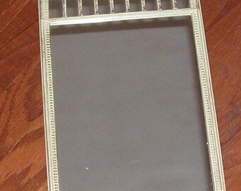 Vintage Sculptured Wall Mirror - Ornate White and Gold, Shabby Chic Decor