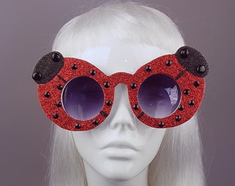 funky glitter glasses