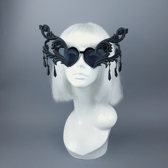 OTT Statement Black Heart Shaped Filigree & Beading  display picture 2