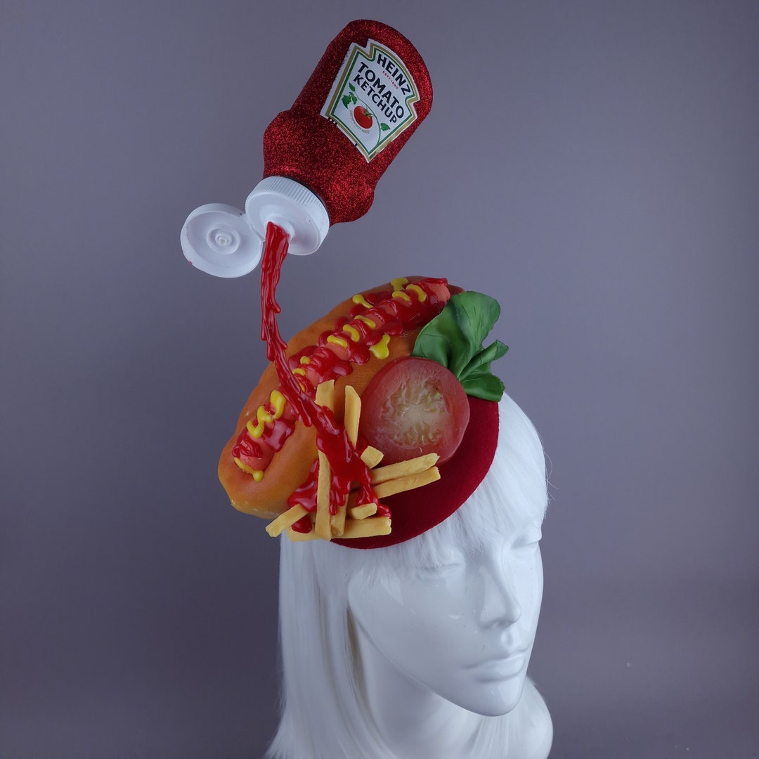 Tomato Sauce Red Surreal Fascinator Hat Wedding Races Royal Etsy