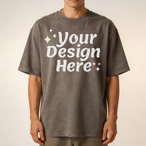 Comfort Colors 1717 Washed Brown Shirt Mockup, Flat Lay Studio Shot, High Res PNG Digital Download