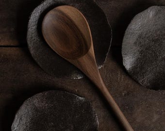 Handmade Ceramic Spoon Rest | Ceramic Spoon Holder Dish, Moody Ceramic Dish, Kitchen Decor, Rustic Farmhouse Decor, Wabi Sabi