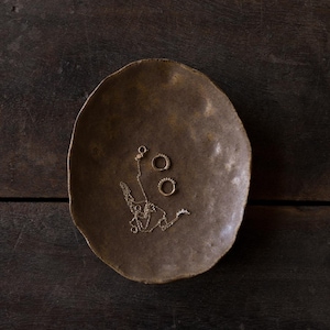 Handmade Ceramic Jewelry Dish | Rustic Brown Dish, Brown Trinket, Rustic Farmhouse, Wabi Sabi, Catch All Ring Dish, Handmade Pottery