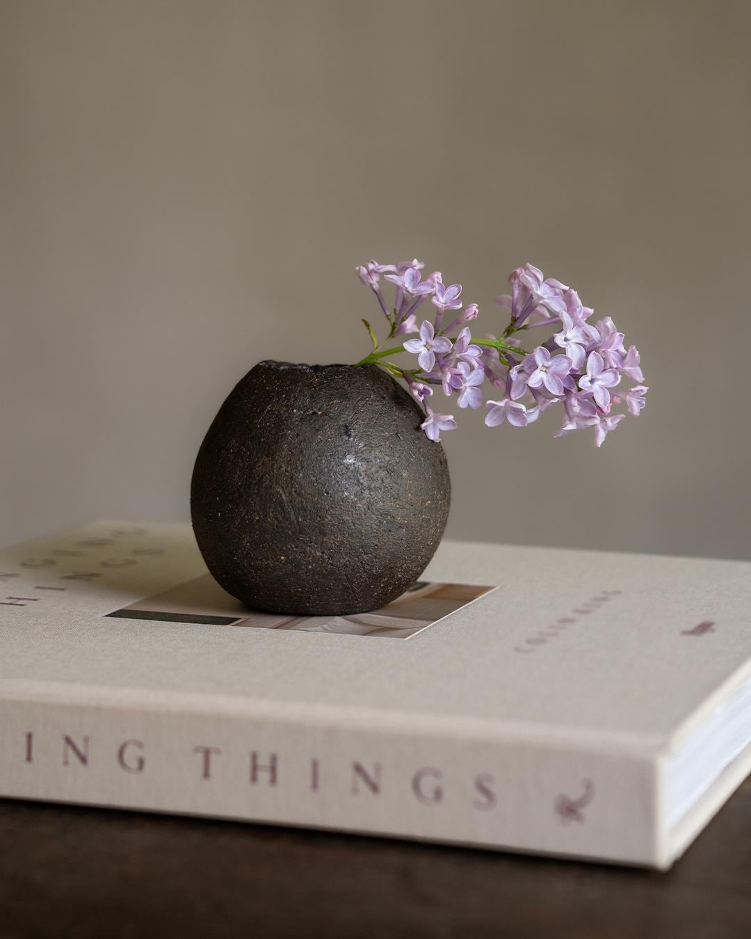 Handmade Ceramic Bud Vase | Fine Art, Wabi Sabi Vase, Black Vase, Brown Vase, Farmhouse Decor, Coffee Table Decor, Dining, Shelf Styling