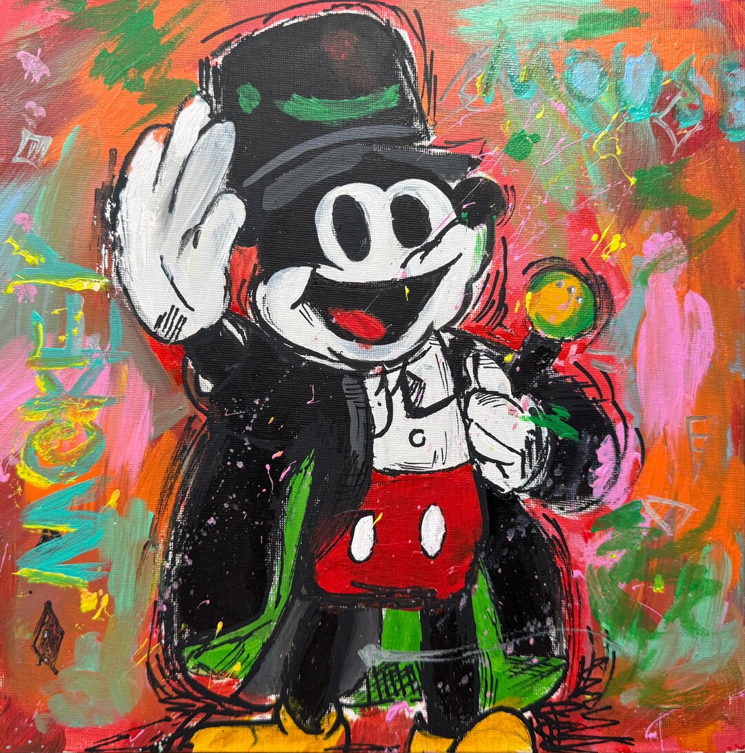 Handmade Mickey Mouse Acrylic Painting: Eason's Magical Rhapsody ...