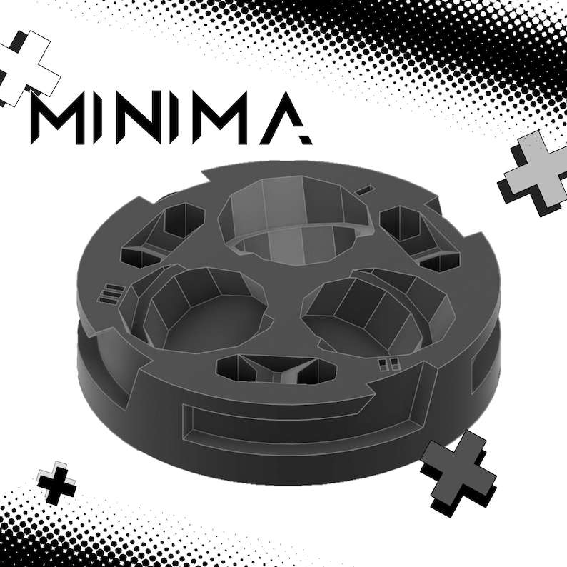 May include: A black plastic organiser with six circular compartments. The organiser is designed to hold small items, such as jewellery or craft supplies.