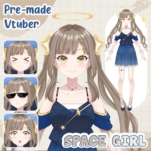 Live2D Vtuber Model for Streaming - Space Demigod Girl | Fully Rigged | Ready to Use | Commercial Use | Anime Avatar for Streaming use!
