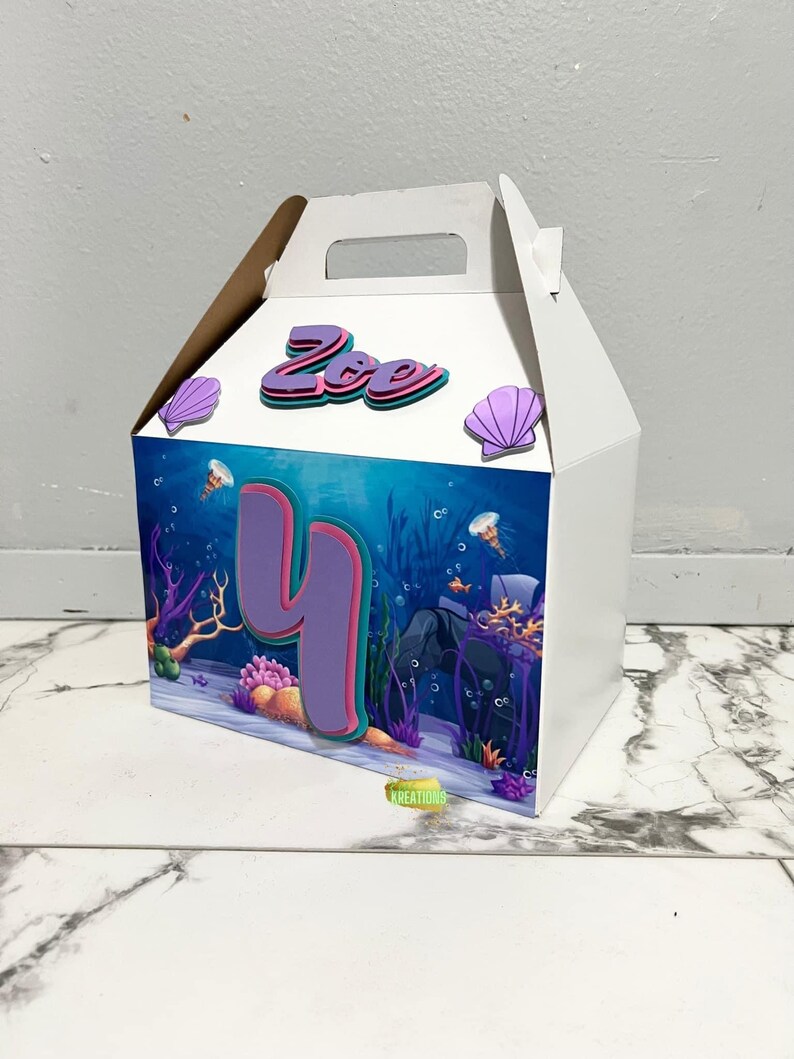 Under the Sea/mermaid Party Favor Boxes | Under the Sea/mermaid Theme ...