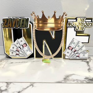 8” Notorious One Theme 3D Letters/Numbers Centerpieces | Notorious One Party Decoration | Notorious One Birthday Party | Notorious One Theme