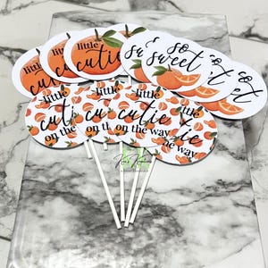 Little Cutie Theme Cupcake Toppers | Little Cutie Theme Party Decorations | Little Cutie Cupcake Toppers | Little Cutie Baby Shower