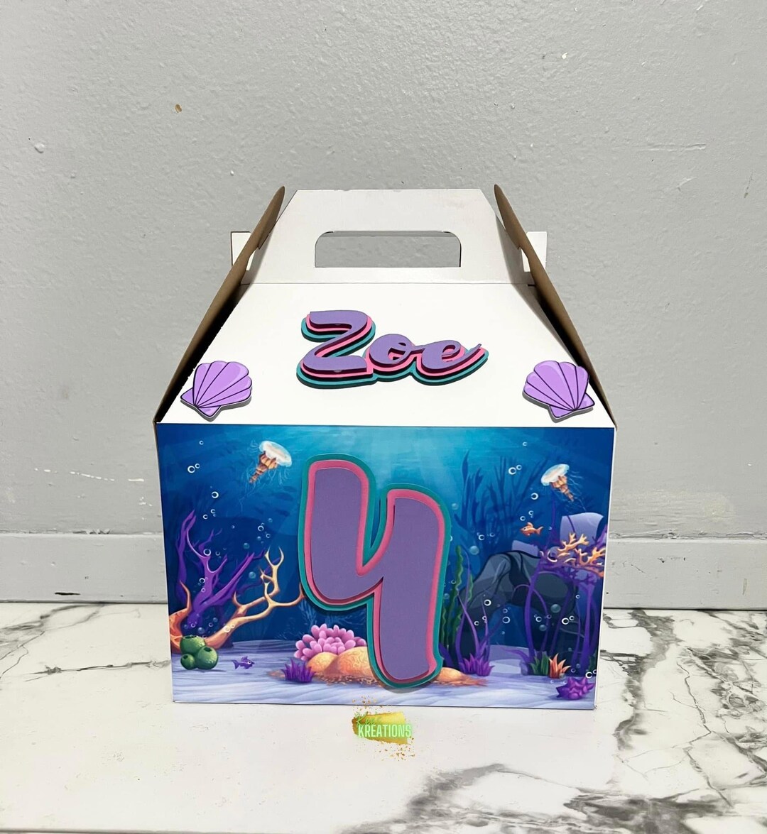 Under the Sea/mermaid Party Favor Boxes | Under the Sea/mermaid Theme ...