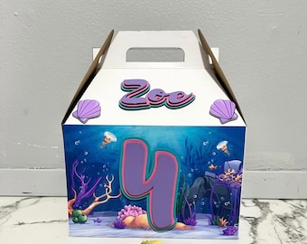Under the Sea/Mermaid Party Favor Boxes | Under the Sea/Mermaid Theme Party Favors | Under the Sea/Mermaid Favor Boxes | Mermaid Favor Boxes