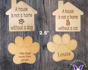 Imán de madera personalizado para amantes de las mascotas