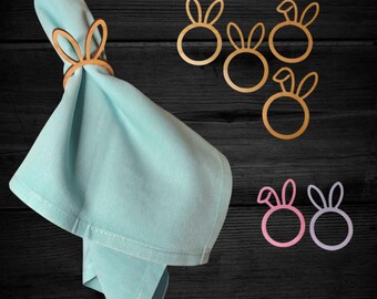 Set of 4 custom Easter Bunny Ear Napkin Holders