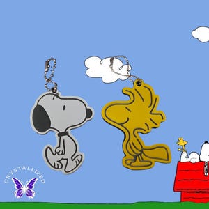 Double-Sided Snoopy and Woodstock Keychain