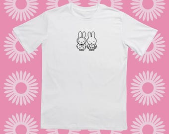 Bunny Graphic Tee: Miffy Kawaii Inspired Minimalist Shirt