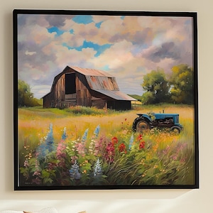 American Farm Wall Art - Framed or Unframed Canvas Print or Premium Quality Poster (106)