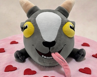 Funny Goat Plush Toy, Cute Cartoon Goat Plush Pillow, Soft Stuffed Animal Toy, Kawaii Goat Plushie, Novelty Plush Gift for Kids & Adults