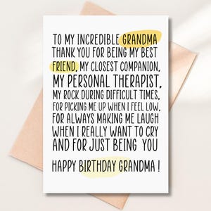 Grandma Birthday Card, Printable birthday Cards for Grandma,  Happy Birthday Grandma Card, gift for grandma, digital grandma birthday card