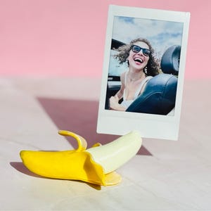 Instax Polaroids Bananen Foto Halter, Dekorative Funky Art, Fujifilm Instax Mini, Benutzerdefinierte Polaroid Druck, Instax Liebhaber Geschenk