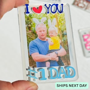Dad Magnet Frame, Father’s Day Gift, Gift for Dad, Papa Gifts, Gift for Grandpa, Magnets for Dad, Picture Frame Magnets, Personalized