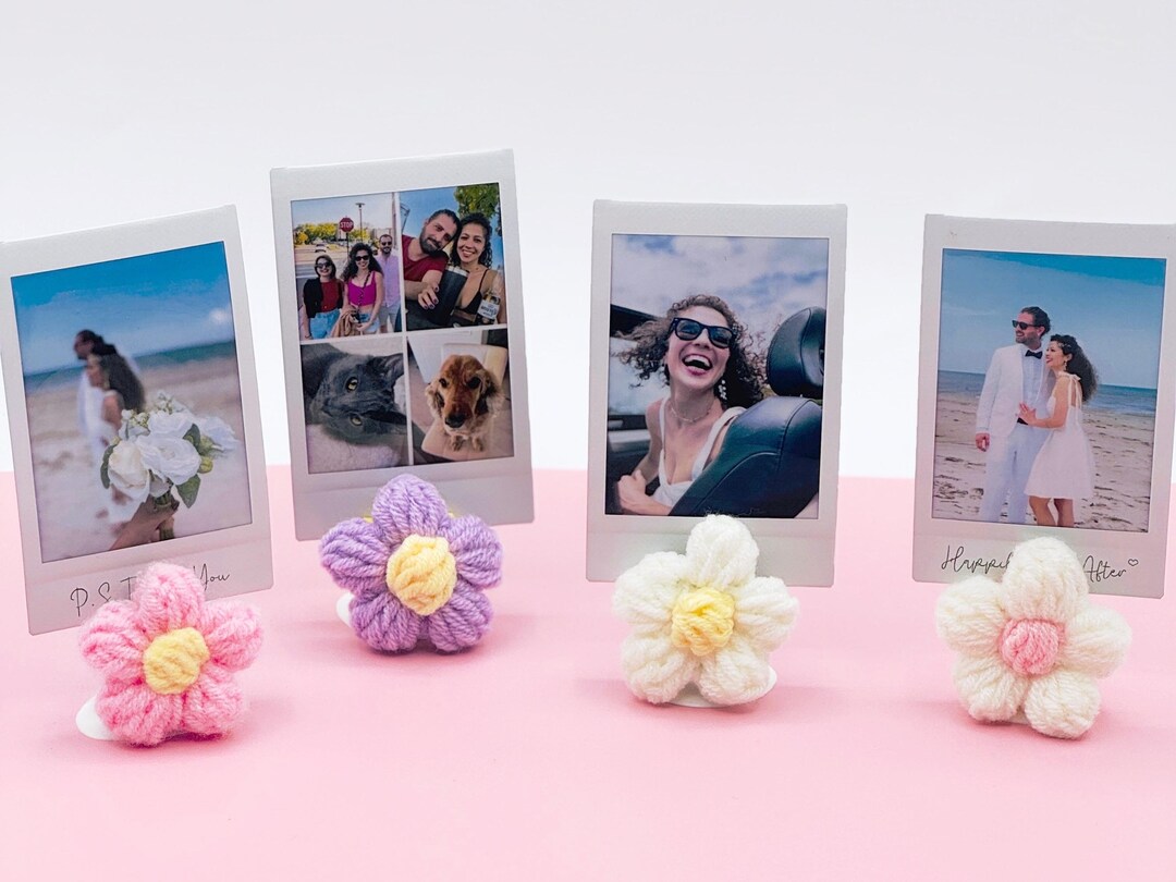 Mini Photo Stand Flower Mini Photo Holder With Photo Print, Cute Picture Stand, Custom ...
