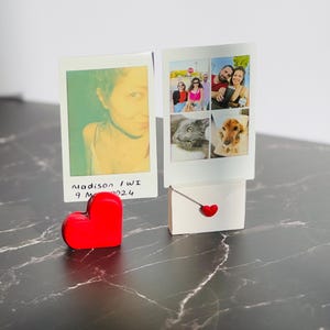 Liebesbrief Ton Polaroid Ständer mit benutzerdefinierten Polaroid, Polaroidrahmen, Instax Mini Rahmen, benutzerdefiniertes Mini Photo
