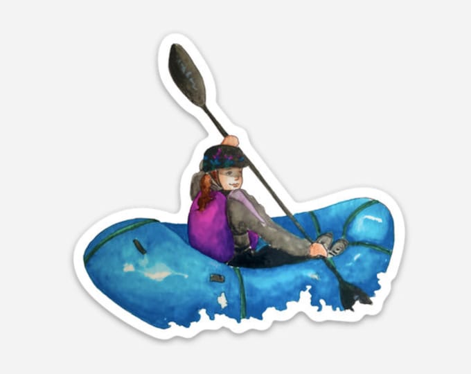 Blue Packraft Sticker