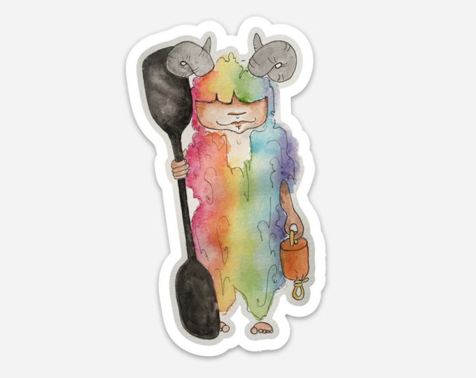 Kayak Paddle Monster Sticker