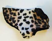 Leopard Pet Coat Black Minky Dot Lining and Fashion Collar Jacket Vest for Small Dog Cat Puppy Cheetah Animal Print Winter Snow