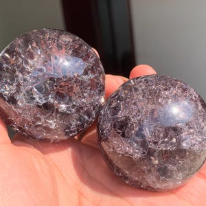 1.9&#39;&#39;+  Titanium Rainbow Magical Aura Crackle Sphere,Crystal Glass Ball,quartz Crystal,Crystal Ball,Crystal sphere,crystal Gifts 1pc