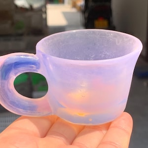 4''+ Pink Opalite Quartz,Quartz Crystal,Crystal Cup specimen,Tea Cup,Coffee cup,Home Decoration Crystal Gifts pc