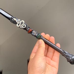 Natural Crystal Magic Wand, Handmade Custom Wands,snake wand ,Magic Scepter, Witch Wand, Wizard Staff, Crystal Personalized Gifts