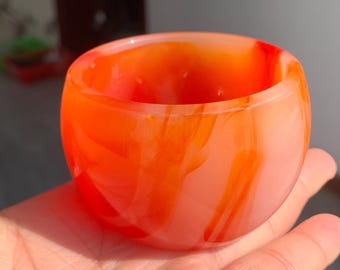 Carnelian quartz,quartz crystal,hand carved,Crystal Cup specimen,Carnelian quartz Bowl,Home Decoration