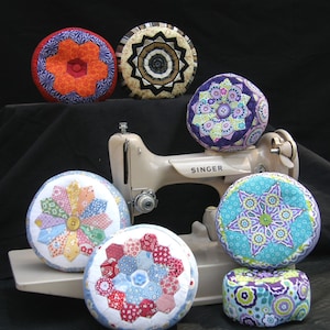 Pincushion Palooza II PATTERN - Machine pieced and English paper pieced pincushions - 10 styles in 2 sizes